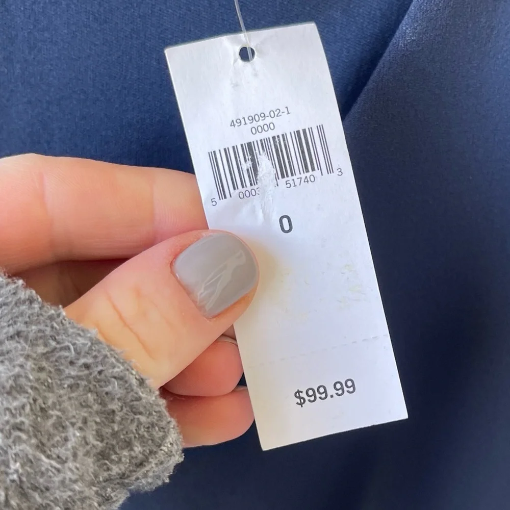 NWT Banana Republic Zip Closure Sleeveless Wide Leg Navy Jumpsuit Women’s size 0